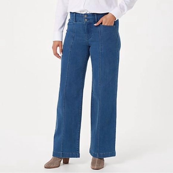 Isaac Mizrahi Live! TRUE DENIM Wide Leg Trouser Jean Plus Size 26.  WORN ONCE - Picture 6 of 8